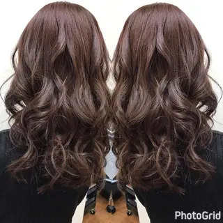 ロング カラー パーマ ヘアアレンジ キッズ ネイル マツエク・マツパ PALETTE(パレット)所属・SHIORI💜口コ ミNo.1艶カラーのヘアスタイル