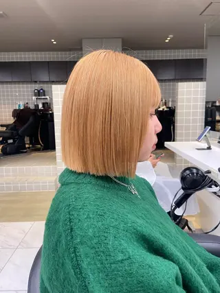 ショート カラー ヘアアレンジ flammeum所属・ハイトーン/ボブ /misakiのヘアスタイル