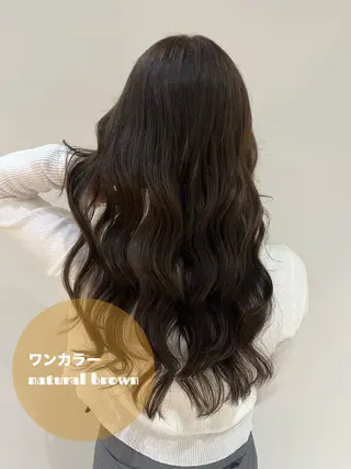 セミロング カラー ヘアアレンジ 🥀暖色韓国ヘア💕 保科侑花のヘアスタイル