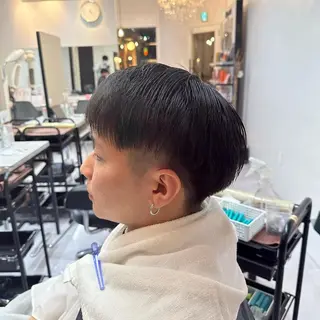 ショート 髪質改善× ハイライト溝江のヘアスタイル