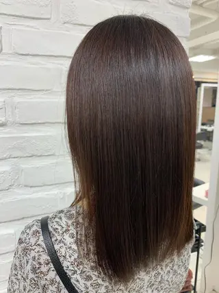 セミロング カラー 【センターパート/ マッシュ】ryokaのヘアスタイル