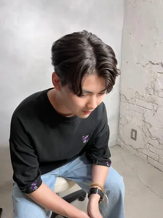 パーマ メンズ 大阪韓国メンズ特化 LUNAのヘアスタイル