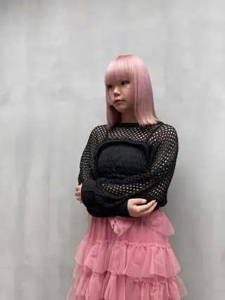 セミロング カラー 表参道ハイトーン 韓国ヘア長田雄希のヘアスタイル