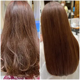 セミロング カラー パーマ 美髪ヘッドスパ🫧 西山紗奈江💆‍♀️のヘアスタイル