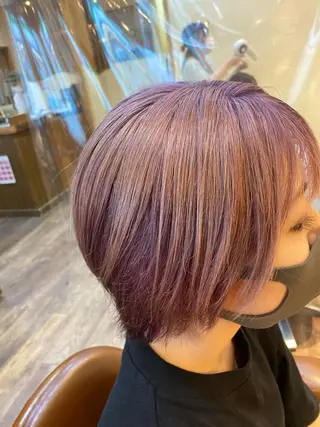 ショート カラー パーマ ヘアアレンジ メンズ キッズ ネイル マツエク・マツパ emu所属・🌈髪質改善・美髪矯 正・平野瀬乃🌈のヘアスタイル