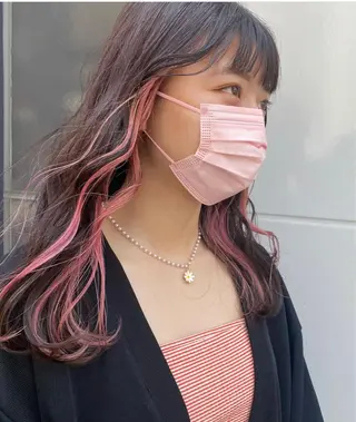 セミロング カラー GiseL アンリのヘアスタイル