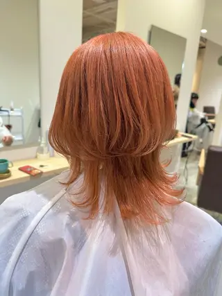 セミロング カラー ヘアアレンジ Design Color🐰アユミのヘアスタイル