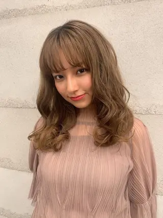 カラー 透明感/オリーブ/ グレージュ/YUKAのヘアスタイル