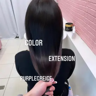 ロング カラー エクステ🩵ブリーチ 韓国ヘア🩵KAEのヘアスタイル