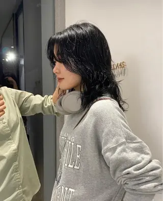 ミディアム カラー 銀座/艶カラー/ ボブ/本田 聖のヘアスタイル