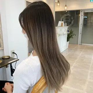 ロング カラー ブリーチなし✨艶髪 カラー𓃲YAGIのヘアスタイル