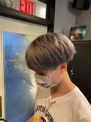 ショート カラー パーマ ヘアアレンジ メンズ キッズ HairSignature所属・ブリーチ指名神戸 No.1美容師RENのヘアスタイル