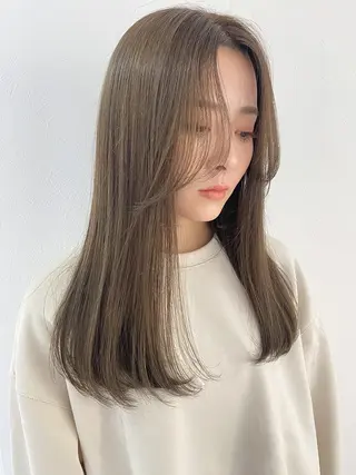 ロング カラー 顔まわりカラー特化 赤津百合絵のヘアスタイル