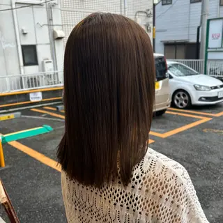 セミロング 🎀ハイトーン/ 艶カラー/夕月🎀のヘアスタイル