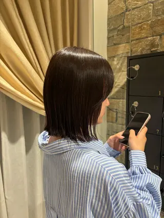 ミディアム カラー レイヤーカット/ ほたる🌼のヘアスタイル