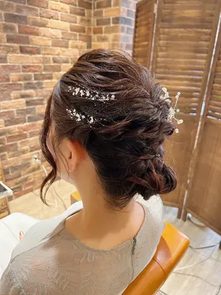 カラー パーマ ヘアアレンジ ロング AROMA awanoのヘアスタイル