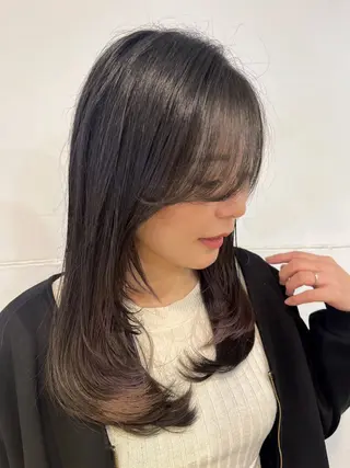 ミディアム コテ巻きパーマ/韓国 パーマ/佐野のヘアスタイル