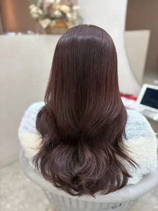 セミロング カラー 新宿/韓国ヘア 中明度カラー/かやのヘアスタイル