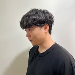 メンズ ワタナベ モカ🦢ダブルカラーのヘアスタイル