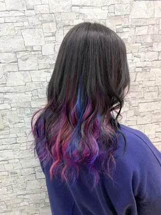 セミロング カラー RAIA💎ケア ブリーチ＆パーマ💎のヘアスタイル