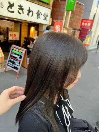 セミロング カラー 【髪質改善/縮毛矯正 /カラー】ホサカのヘアスタイル