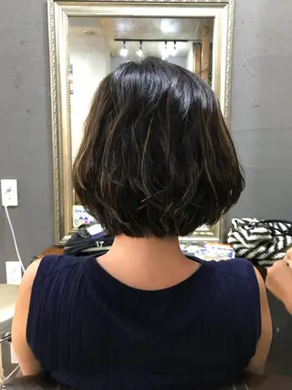 ミディアム カラー 正分 真美のヘアスタイル