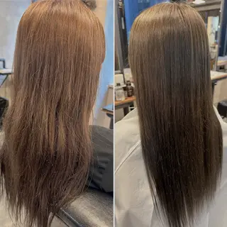 ロング 髪質改善デザインカラ ー/ヒロイケカズマサのヘアスタイル