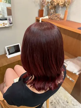 ミディアム カラー 💐花屋併設💐 宮園　雛羽のヘアスタイル