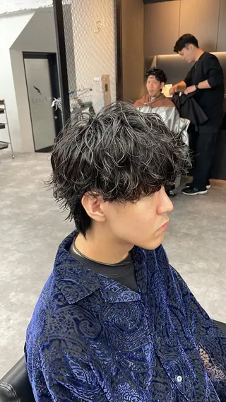 ショート パーマ ヘアアレンジ メンズ ⚡️王道メンズ⚡️ 北千住駅近!のヘアスタイル