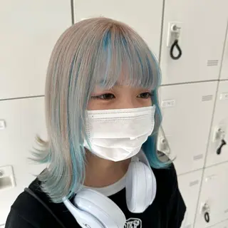 ミディアム カラー ダブルカラー 韓国ヘアKYONのヘアスタイル