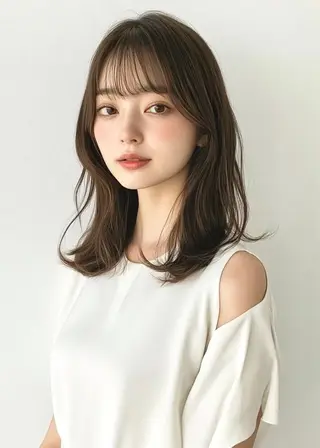 ミディアム VLOW nex the salon所属・韓国風/髪質改善/ ナガヤアキラのヘアスタイル