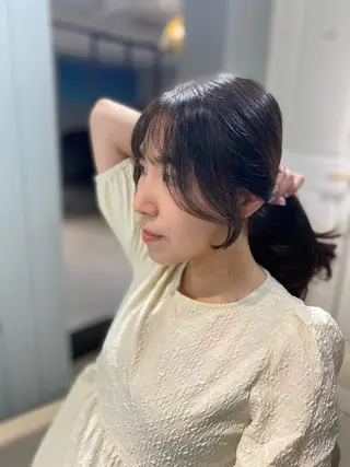 ミディアム パーマ 韓国風レイヤーカット 💎髪質改善"yuiのヘアスタイル