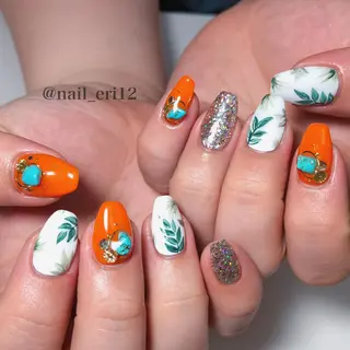 ミディアム ネイル nail salon &e eriのネイルデザイン