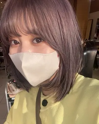 ミディアム カラー shiori/暖色/ レイヤー/似合わせのヘアスタイル