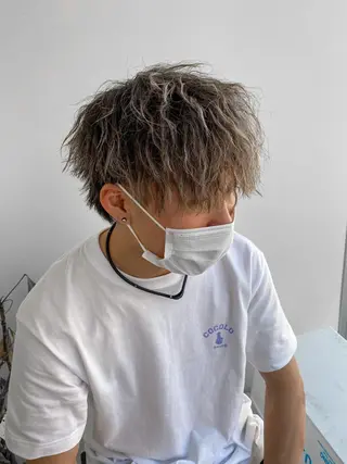 ミディアム カラー パーマ ヘアアレンジ メンズ NUMBER.12所属・【メンズ専門美容師】 NUMBER.12のヘアスタイル