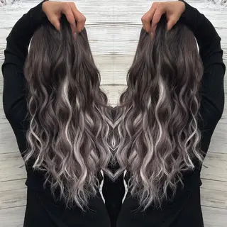 ロング カラー ヘアアレンジ 枝毛カット＆髪質改善 満足NO.1岡しゃんのヘアスタイル