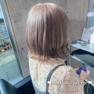 ミディアム カラー ヘアアレンジ メンズ キッズ お悩み解決美容師 💐AMIのヘアスタイル