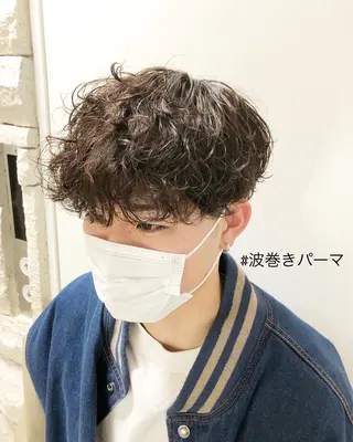 パーマ ヘアアレンジ メンズ ainico+所属・メンズ特化✂️栗原 侑也のヘアスタイル
