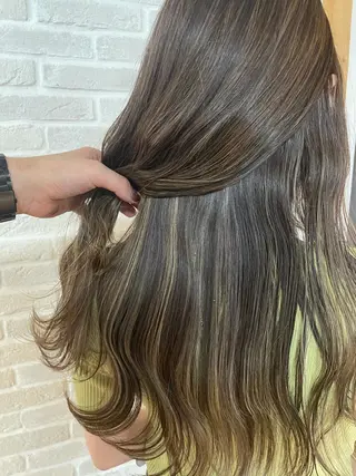 セミロング カラー hair salon Ranun髪質改善のヘアスタイル