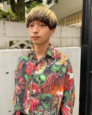 カラー メンズ パーマ、髪質改善 カズマのヘアスタイル