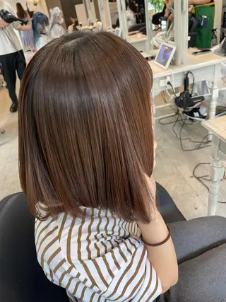 ミディアム カラー 女性に人気♪ はやしほのかのヘアスタイル