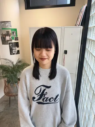 ミディアム カラー 🟡ひろの/ツヤ カラー/髪質改善🟡のヘアスタイル