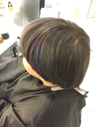 ミディアム カラー 髪質改善 頭身浴/ 中田のヘアスタイル