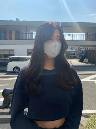 セミロング カラー パーマ ヘアアレンジ メンズ キッズ ネイル マツエク・マツパ アイブロウ chapter問屋町 💘小室明華のヘアスタイル