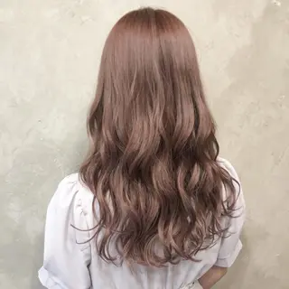ロング カラー パーマ ヘアアレンジ メンズ 艶ピンク*ヘアセット 🌙shioriのヘアスタイル