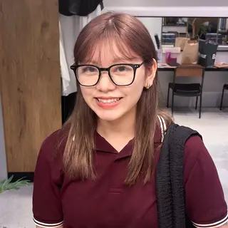 セミロング カラー 水谷 星羅のヘアスタイル