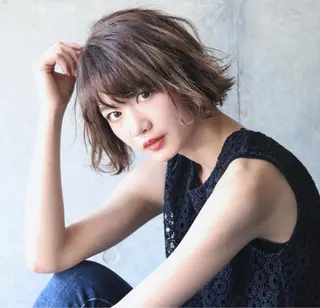 ショート カラー ヘアアレンジ GiseL天神カラー 髪質改善/ブリーチのヘアスタイル