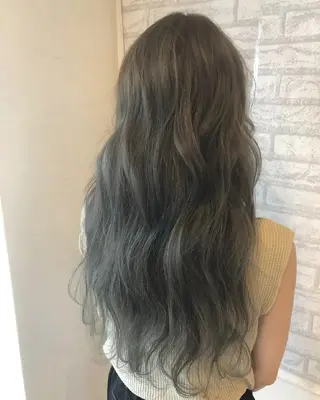 ロング カラー JIL BLAN 京都所属・RU RIのヘアスタイル