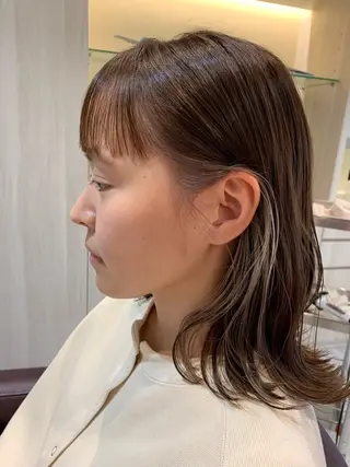 ミディアム カラー SALOWIN名古屋栄店所属・Yuuki🌷名古屋 栄 カラー/ボブのヘアスタイル