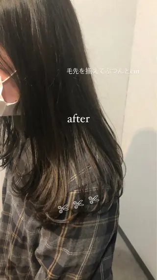 セミロング カラー 横浜似合わせ美容師 スタイリスト✂️ゆりのヘアスタイル
